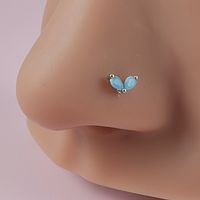 Wholesale Simple Style Flower Stainless Steel Nose Studs sku image 11