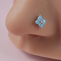 Wholesale Simple Style Flower Stainless Steel Nose Studs sku image 6