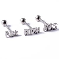 Lady Letter Stainless Steel Plating Tongue Nail main image 4