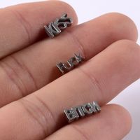 Lady Letter Stainless Steel Plating Tongue Nail main image 3