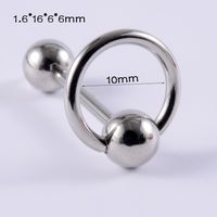 Lady Letter Stainless Steel Plating Tongue Nail sku image 1