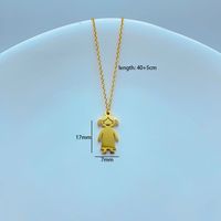 Wholesale Lady Cartoon Character Stainless Steel Titanium Steel Gold Plated Pendant Necklace sku image 2