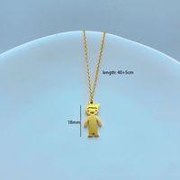 Wholesale Lady Cartoon Character Stainless Steel Titanium Steel Gold Plated Pendant Necklace sku image 1