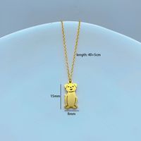Wholesale Lady Cartoon Character Stainless Steel Titanium Steel Gold Plated Pendant Necklace sku image 4