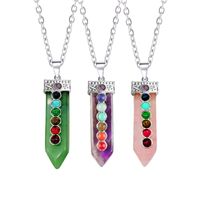 Retro Multicolor Crystal Natural Stone Gem Wholesale Necklace Pendant sku image 1