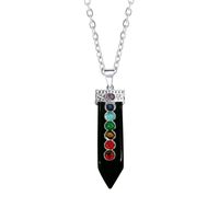 Rétro Multicolore Cristal Pierre Naturelle Gemme De Gros Collier Pendentif sku image 11