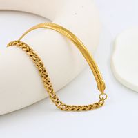 Großhandel Einfacher Stil Einfarbig Rostfreier Stahl Halskette sku image 1