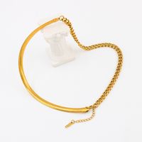 Wholesale Simple Style Solid Color Stainless Steel Necklace main image 4