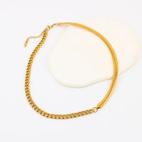 Wholesale Simple Style Solid Color Stainless Steel Necklace main image 1