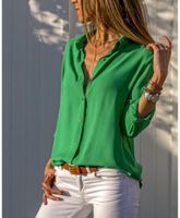 Women's Blouse Long Sleeve Blouses Backless Classic Style Solid Color main image 7