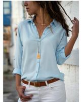 Women's Blouse Long Sleeve Blouses Backless Classic Style Solid Color main image 3