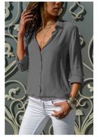 Women's Blouse Long Sleeve Blouses Backless Classic Style Solid Color main image 4