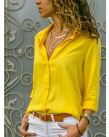 Women's Blouse Long Sleeve Blouses Backless Classic Style Solid Color main image 2
