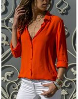 Women's Blouse Long Sleeve Blouses Backless Classic Style Solid Color main image 1