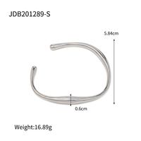 Fashion Irregular Stainless Steel Plating Bangle sku image 2