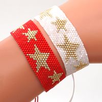 Retro Pentagramm Teufels Auge Glas Unisex Armbänder main image 6