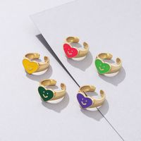 Cute Heart Shape Alloy Wholesale Open Ring main image 1