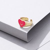 Cute Heart Shape Alloy Wholesale Open Ring sku image 2