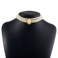 Retro Palace Style Multilayer Pearl Necklace sku image 13