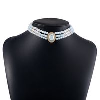 Retro Palace Style Multilayer Pearl Necklace sku image 11