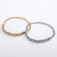 Fashion Solid Color Titanium Steel Plating Titanium Steel 18K Gold Plated Women'S Jewelry Set main image 4