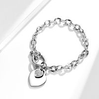 Wholesale Retro Heart Shape Titanium Steel Bracelets main image 5