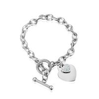 Wholesale Retro Heart Shape Titanium Steel Bracelets sku image 1