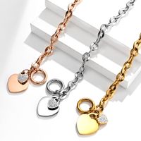 Wholesale Retro Heart Shape Titanium Steel Bracelets main image 1