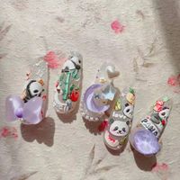 Retro Panda Plastic Nail Decoration Accessories 1 Piece main image 4