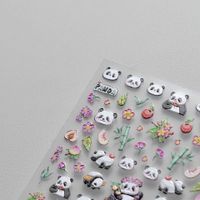 Retro Panda Plastic Nail Decoration Accessories 1 Piece main image 2
