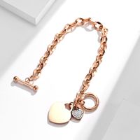 Wholesale Retro Heart Shape Titanium Steel Bracelets main image 2