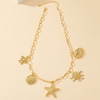 Tropical Starfish Conch Alloy Plating Women's Necklace main image 6