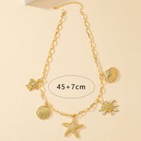 Tropical Starfish Conch Alloy Plating Women's Necklace main image 2