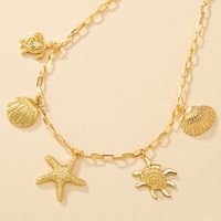 Tropical Starfish Conch Alloy Plating Women's Necklace main image 3