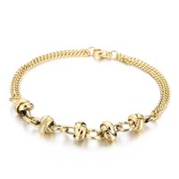 Titanium Steel 18K Gold Plated Hip-Hop Plating Geometric Bracelets Necklace sku image 2