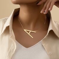 Simple Style Letter Alloy Plating Women's Necklace main image 5
