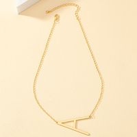Simple Style Letter Alloy Plating Women's Necklace main image 4