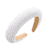 Baroque Style Solid Color Imitation Pearl Cloth Hair Band main image 2