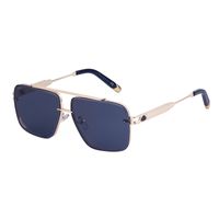 Casual Solid Color Pc Square Full Frame Men's Sunglasses sku image 1