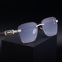 Casual Solid Color Pc Square Frameless Men's Sunglasses main image 5
