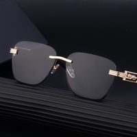 Casual Solid Color Pc Square Frameless Men's Sunglasses main image 4
