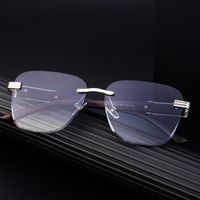 Casual Solid Color Pc Square Frameless Men's Sunglasses main image 3
