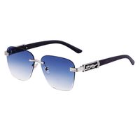 Casual Solid Color Pc Square Frameless Men's Sunglasses sku image 5