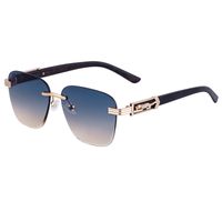 Casual Solid Color Pc Square Frameless Men's Sunglasses sku image 7