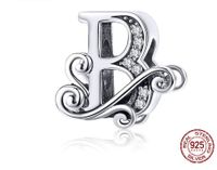 Retro Letter Sterling Silver Inlay Zircon Jewelry Accessories sku image 8