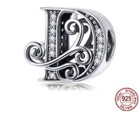 Rétro Lettre Argent Sterling Incruster Zircon Bijoux Accessoires sku image 22