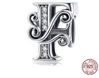 Retro Letter Sterling Silver Inlay Zircon Jewelry Accessories sku image 10