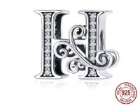 Retro Letter Sterling Silver Inlay Zircon Jewelry Accessories sku image 23