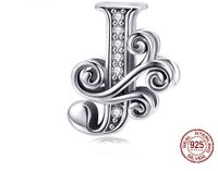 Retro Letter Sterling Silver Inlay Zircon Jewelry Accessories sku image 6