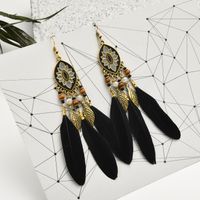 Wholesale Jewelry 1 Pair Ethnic Style Leaf Feather Ear Hook main image 3